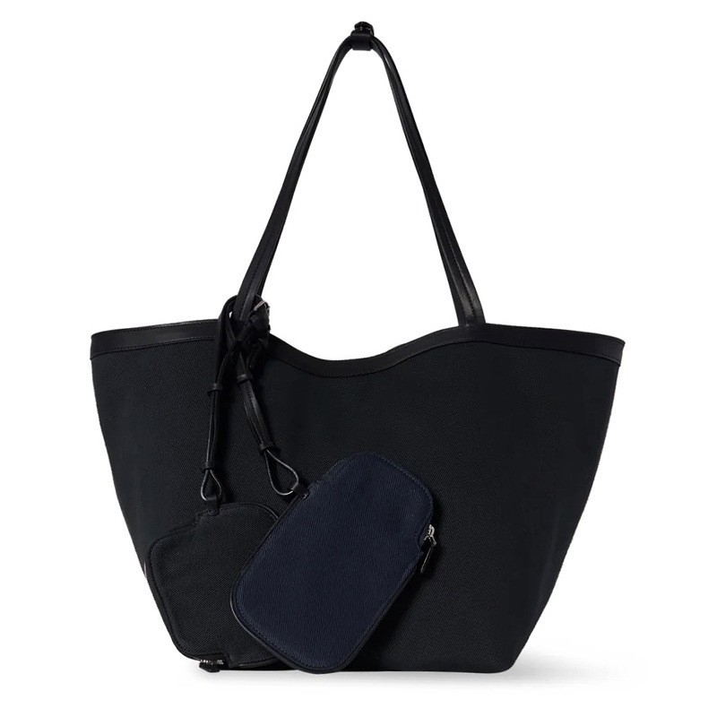 North Poetry Park Tote – Dvostruka platnena torba preko ramena, gradski minimalistički stil, oblik koša (vedro), otvoreni gornji dio, unutarnja džep sa zatvaračem