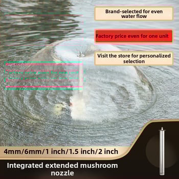 Ανοξείδωτο ενσωματωμένο επεκτεινόμενο ακροφύσιο μανιταριού για υδάτινα τοπία φουντάν (Υλικό: ανοξείδωτο ατσάλι; Εφαρμογή: υδάτινο τοπίο φουντάν; Μάρκα: Davis)
