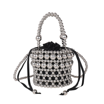 HAONNA bucket bag, gradski minimalistički stil, perlatni materijal, zatvaranje špagom