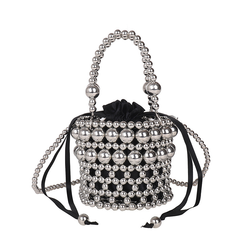 HAONNA bucket bag, gradski minimalistički stil, perlatni materijal, zatvaranje špagom