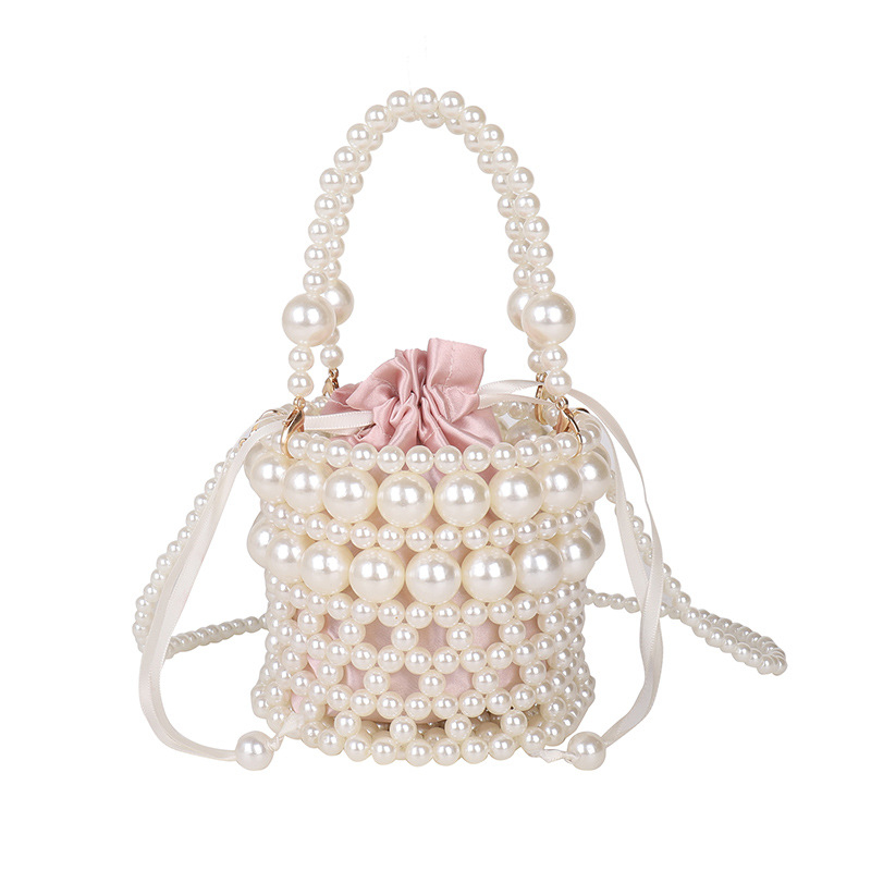 HAONNA bucket bag, gradski minimalistički stil, perlatni materijal, zatvaranje špagom