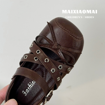 Mai Xiao Mai Pantofi pentru copii din Microfibră - Închidere Velcro, Talpă de Cauciuc Antiderapantă, Partea superioară din Microfibră, Primăvara 2026, Stil Coreean