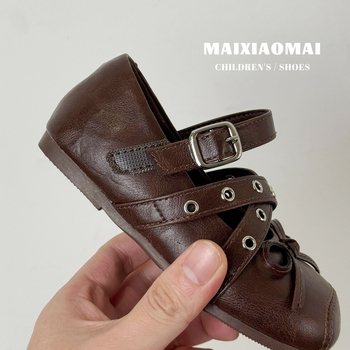 Mai Xiao Mai Pantofi pentru copii din Microfibră - Închidere Velcro, Talpă de Cauciuc Antiderapantă, Partea superioară din Microfibră, Primăvara 2026, Stil Coreean