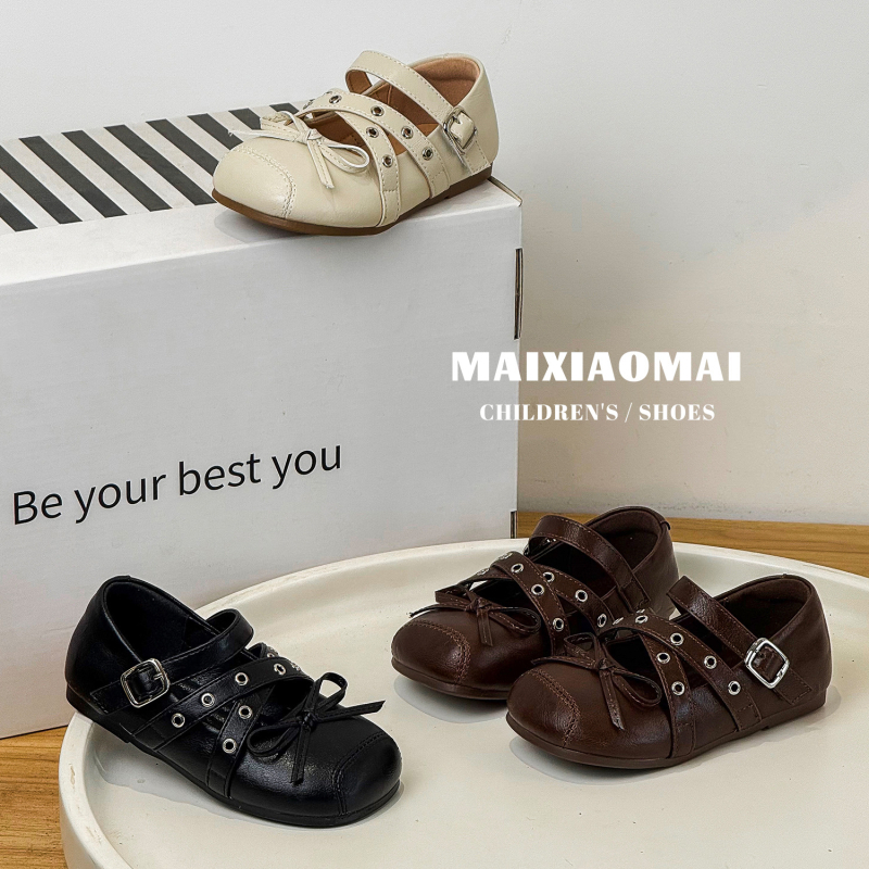Mai Xiao Mai Pantofi pentru copii din Microfibră - Închidere Velcro, Talpă de Cauciuc Antiderapantă, Partea superioară din Microfibră, Primăvara 2026, Stil Coreean