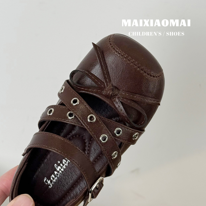 Mai Xiao Mai Pantofi pentru copii din Microfibră - Închidere Velcro, Talpă de Cauciuc Antiderapantă, Partea superioară din Microfibră, Primăvara 2026, Stil Coreean