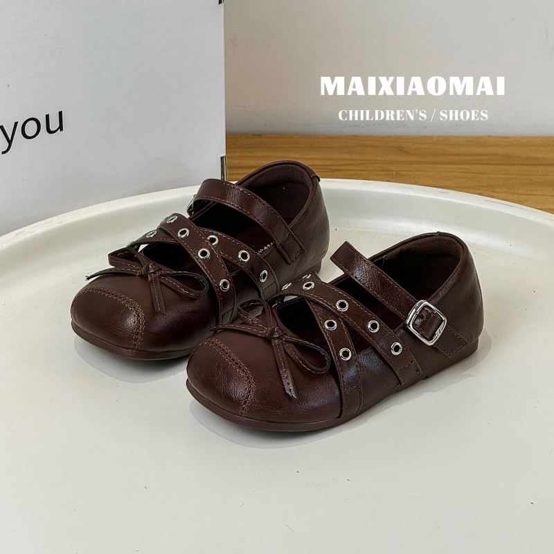Mai Xiao Mai Pantofi pentru copii din Microfibră - Închidere Velcro, Talpă de Cauciuc Antiderapantă, Partea superioară din Microfibră, Primăvara 2026, Stil Coreean