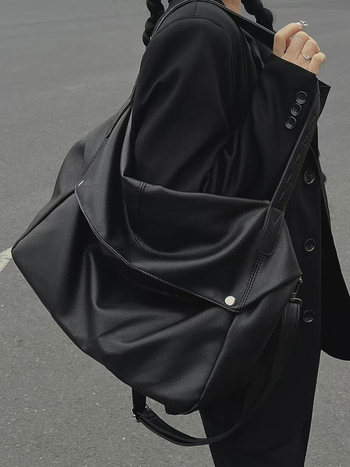 Ženska Tote torba - PU materijal, street trend, vodoravni kvadratni oblik, zatvoren otvor, skriveni džep sa zipom