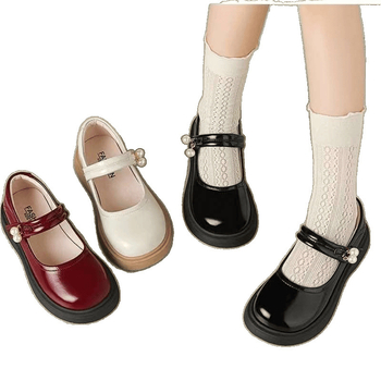 Dječje Mary Jane kožne cipele za djevojčice, srednji gornji dio, gumena potplat, retro stil