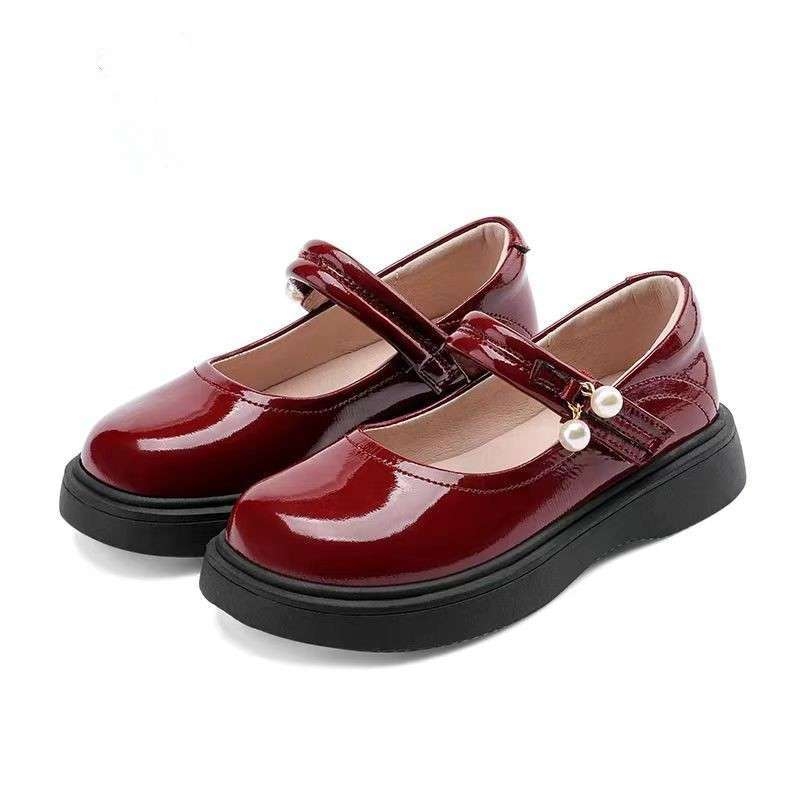 Dječje Mary Jane kožne cipele za djevojčice, srednji gornji dio, gumena potplat, retro stil
