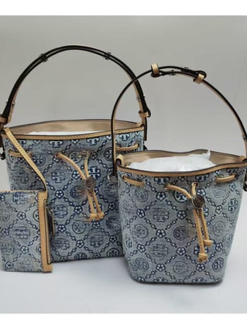 2025 nova denim bucket torba s vrpcom za zatvaranje, crossbody nošenje, ručka i dvostruki remeni