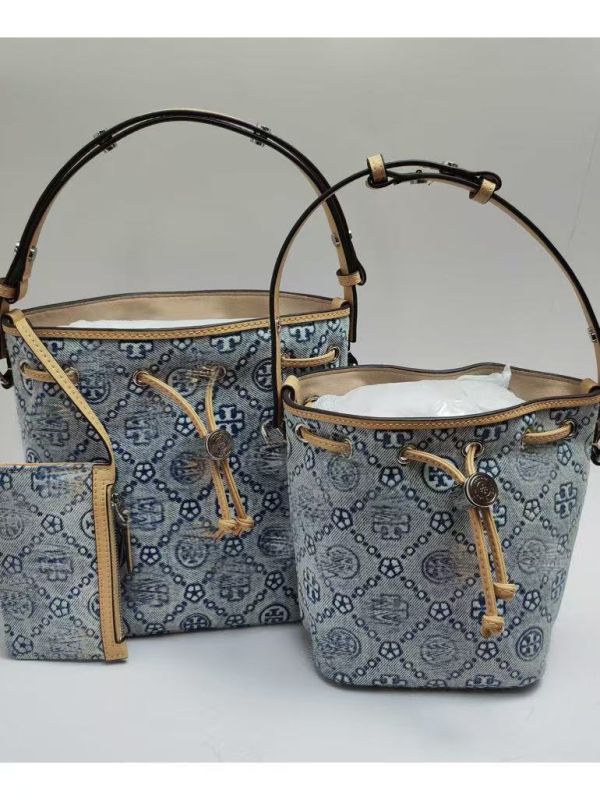 2025 nova denim bucket torba s vrpcom za zatvaranje, crossbody nošenje, ručka i dvostruki remeni