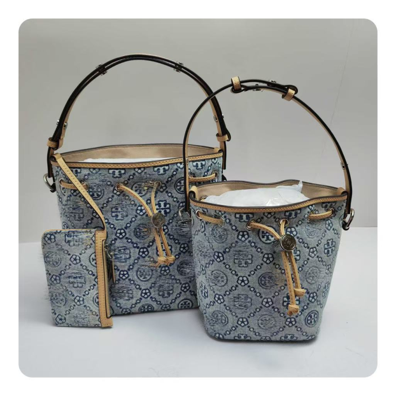 2025 nova denim bucket torba s vrpcom za zatvaranje, crossbody nošenje, ručka i dvostruki remeni