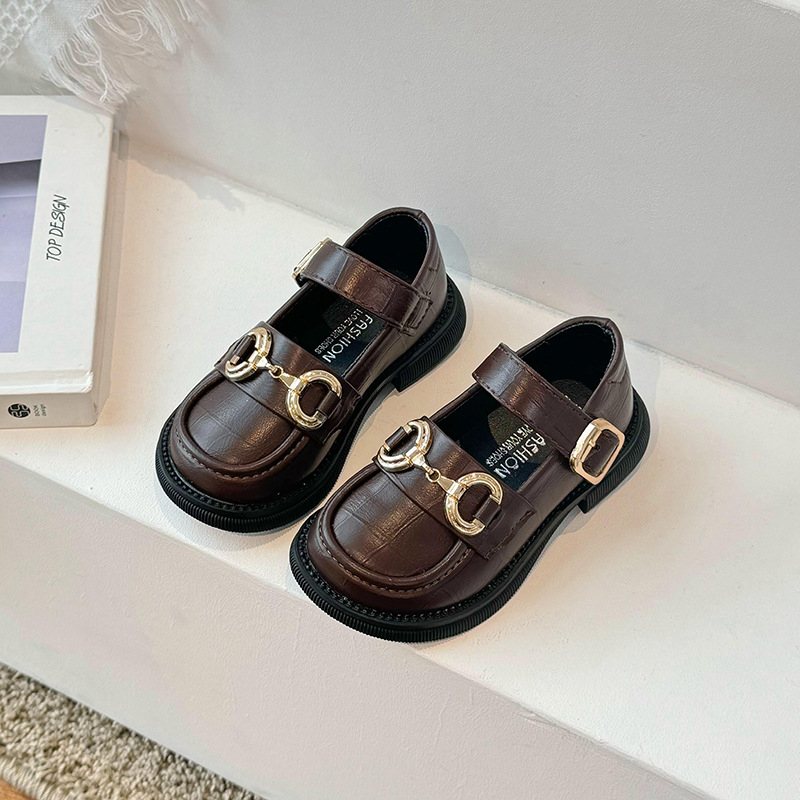 Dječji PU loaferi, unisex, engleski stil, mekana protuklizna potplat (PU gornji dio; unisex; engleski stil; mekana protuklizna potplat)