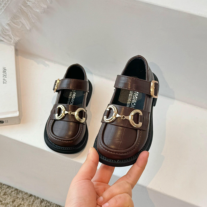 Dječji PU loaferi, unisex, engleski stil, mekana protuklizna potplat (PU gornji dio; unisex; engleski stil; mekana protuklizna potplat)