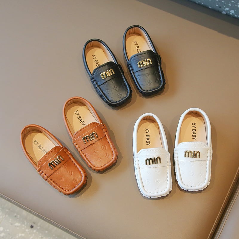 Dječji loafer u korejskom stilu s Velcro kopčom, PU gornji dio, gumena potplata, za dob 4–12 godina