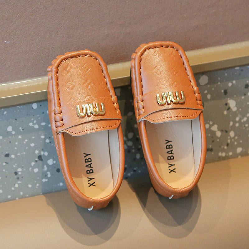 Dječji loafer u korejskom stilu s Velcro kopčom, PU gornji dio, gumena potplata, za dob 4–12 godina