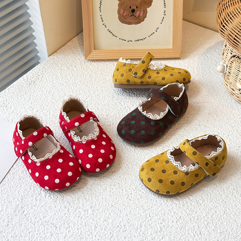 Pantofi pentru fete cu Velcro, partea superioară din material textil, talpă din cauciuc, guler joasă, culoare solidă, bran PU, potriviți pentru 4–16 ani, pentru toate anotimpurile