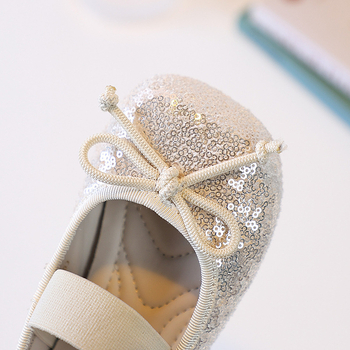 Pantofi Mary Jane pentru fete, cu nod de fluture și strasuri, curea cu un singur braț, din piele sintetică, talpă din cauciuc