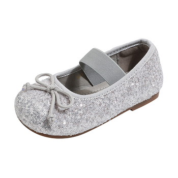 Pantofi Mary Jane pentru fete, cu nod de fluture și strasuri, curea cu un singur braț, din piele sintetică, talpă din cauciuc