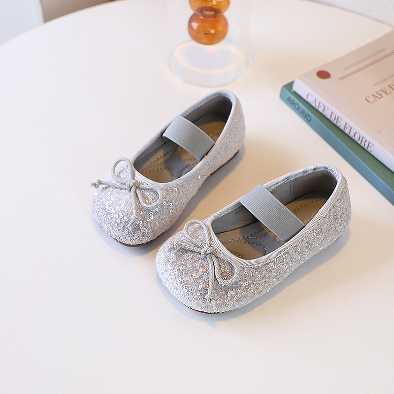 Pantofi Mary Jane pentru fete, cu nod de fluture și strasuri, curea cu un singur braț, din piele sintetică, talpă din cauciuc