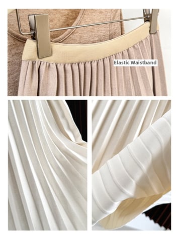 Πλισέ φούστα μακριά, πολυεστέρας, μικροελαστικότητα, λογοτεχνικό ρετρό στυλ