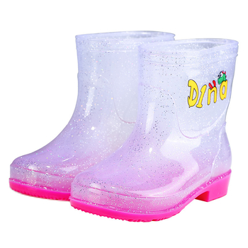 Dječje kišne čizme, protuklizne, lagane, sve sezone, prozirne vodene čizme, PVC gornji dio, niska peta 1-3 cm, za uzrast 1-12 godina