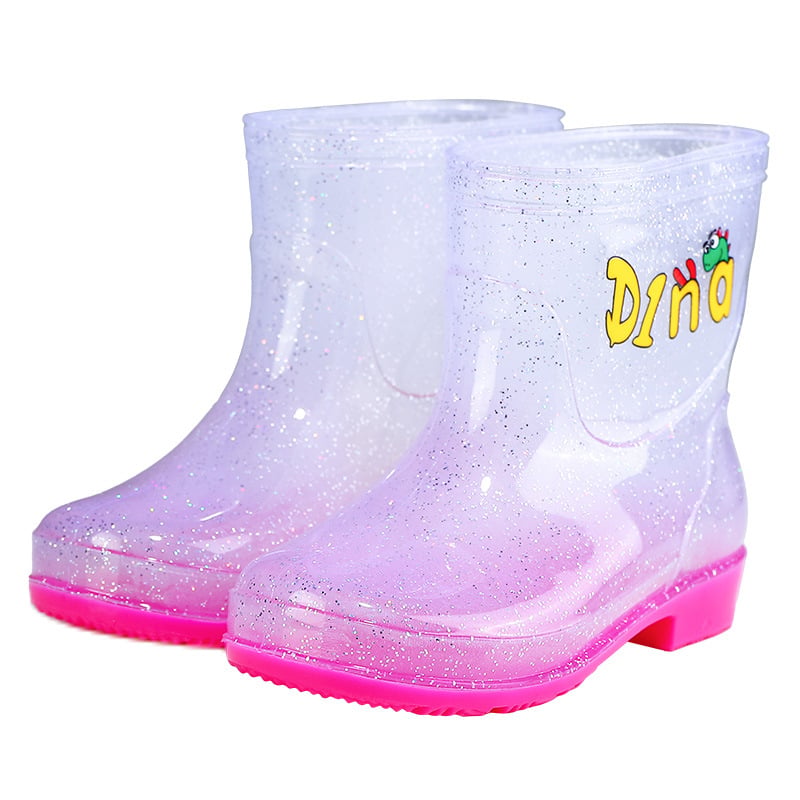 Dječje kišne čizme, protuklizne, lagane, sve sezone, prozirne vodene čizme, PVC gornji dio, niska peta 1-3 cm, za uzrast 1-12 godina