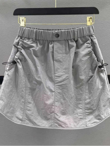 Φούστα Α-γραμμής για γυναίκες, φινίρισμα με πρέσα, πολυεστερικό ύφασμα, περιεκτικότητα πολυεστέρα 50–70%, Άνοιξη 2025, στυλ μετακίνησης/γραφείου