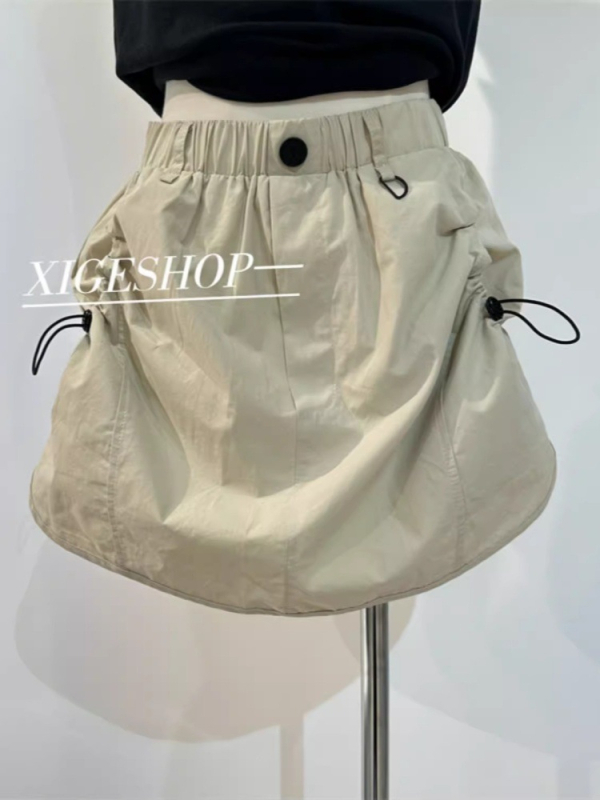 Φούστα Α-γραμμής για γυναίκες, φινίρισμα με πρέσα, πολυεστερικό ύφασμα, περιεκτικότητα πολυεστέρα 50–70%, Άνοιξη 2025, στυλ μετακίνησης/γραφείου