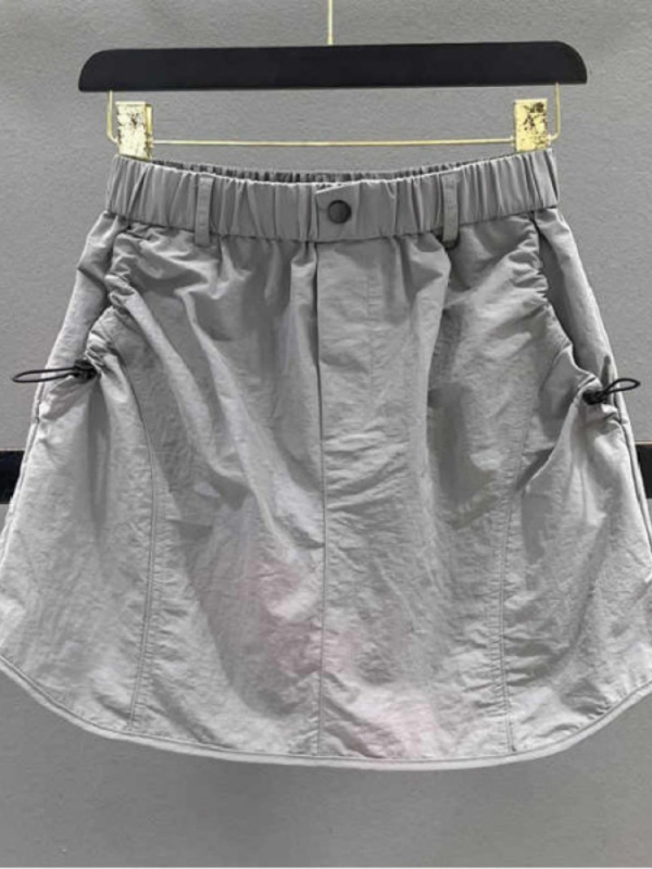 Φούστα Α-γραμμής για γυναίκες, φινίρισμα με πρέσα, πολυεστερικό ύφασμα, περιεκτικότητα πολυεστέρα 50–70%, Άνοιξη 2025, στυλ μετακίνησης/γραφείου