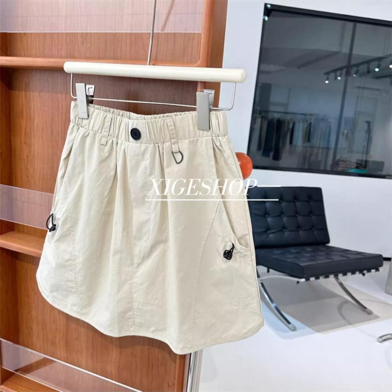 Φούστα Α-γραμμής για γυναίκες, φινίρισμα με πρέσα, πολυεστερικό ύφασμα, περιεκτικότητα πολυεστέρα 50–70%, Άνοιξη 2025, στυλ μετακίνησης/γραφείου