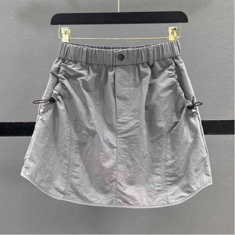 Φούστα Α-γραμμής για γυναίκες, φινίρισμα με πρέσα, πολυεστερικό ύφασμα, περιεκτικότητα πολυεστέρα 50–70%, Άνοιξη 2025, στυλ μετακίνησης/γραφείου