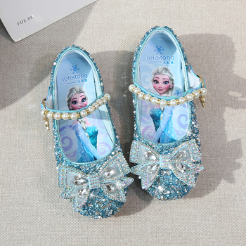 Pantofi Prințesă pentru Fetițe: partea superioară din piele sintetică, închidere Velcro, model desen animat, stil prințesă