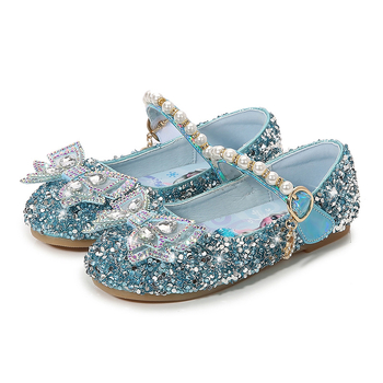 Pantofi Prințesă pentru Fetițe: partea superioară din piele sintetică, închidere Velcro, model desen animat, stil prințesă