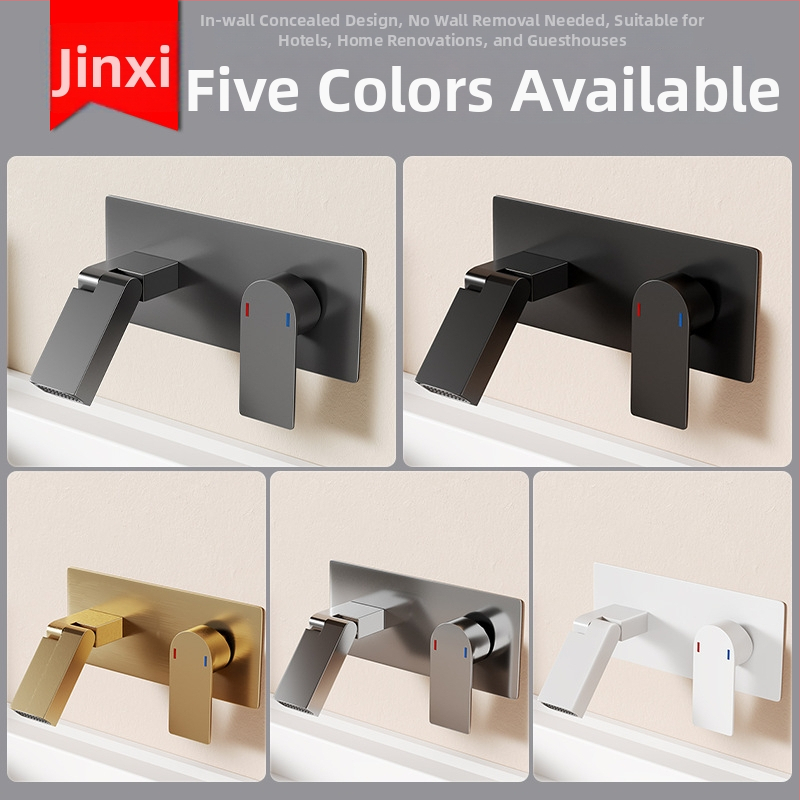 Robinet încastrat pentru chiuvetă, cu funcție pliere, cald/rece, cupru, model 45764