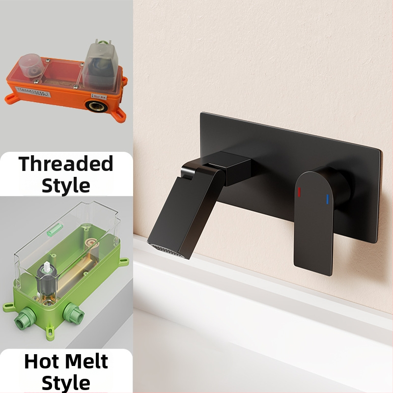 Robinet încastrat pentru chiuvetă, cu funcție pliere, cald/rece, cupru, model 45764