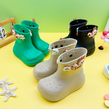 Cizme de ploaie pentru copii Neonice, partea superioară EVA, model Cartoon, până la gamba medie, Unisex