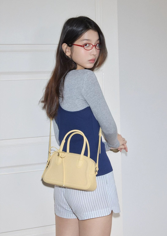 Geantă de femei din PU, formă de pernă, închidere cu fermoar, curea pentru umăr simplă, căptușeală din poliester, stil urban minimalist