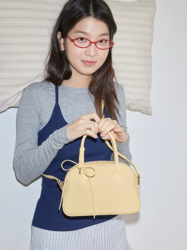 Geantă de femei din PU, formă de pernă, închidere cu fermoar, curea pentru umăr simplă, căptușeală din poliester, stil urban minimalist