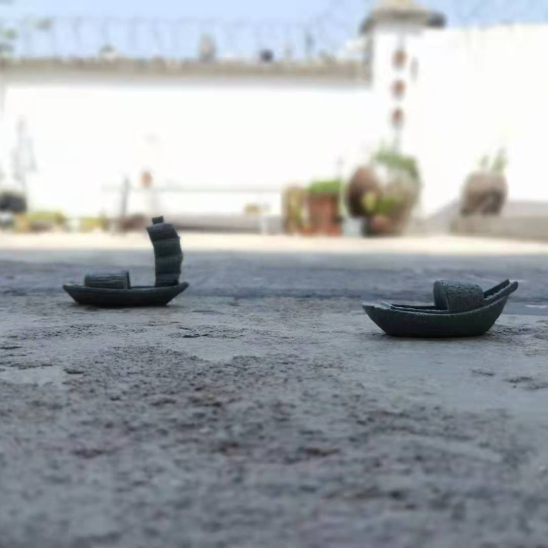 Barcă miniaturală pentru decor de micro-peisaj – Piatră nisipoasă, Plastic/Rezina, Categorie: Micro-peisaj, Stil: Chinezesc, Brand: Little humble craftsman