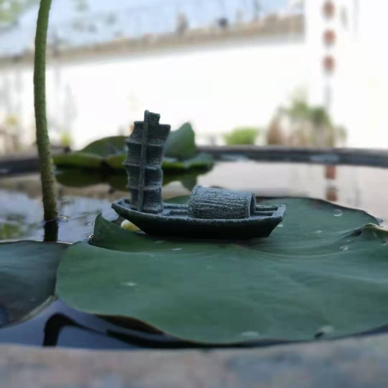 Barcă miniaturală pentru decor de micro-peisaj – Piatră nisipoasă, Plastic/Rezina, Categorie: Micro-peisaj, Stil: Chinezesc, Brand: Little humble craftsman