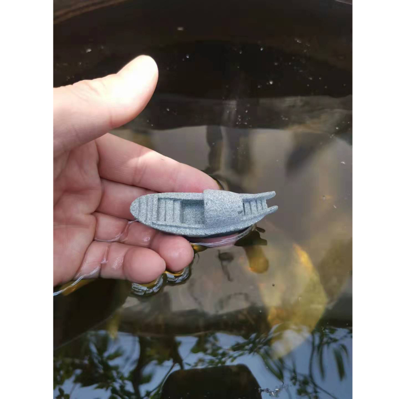 Barcă miniaturală pentru decor de micro-peisaj – Piatră nisipoasă, Plastic/Rezina, Categorie: Micro-peisaj, Stil: Chinezesc, Brand: Little humble craftsman