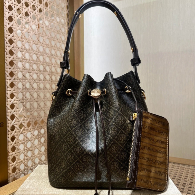 Geantă de damă din piele de vită, stil bucket, închidere cu șnur, căptușeală din poliester, buzunare interioare pentru telefon și documente