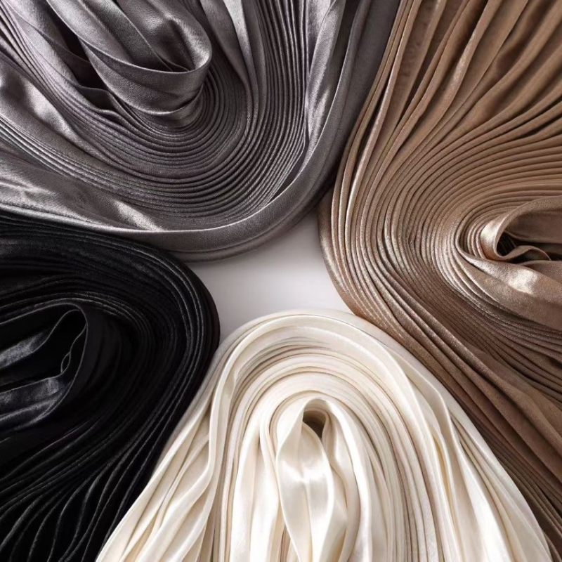 Φούστα με πιέτες μακριά, 3D μοτίβο, Mercerized πολυεστέρας, 95% πολυεστέρας, κομψό επαγγελματικό στυλ