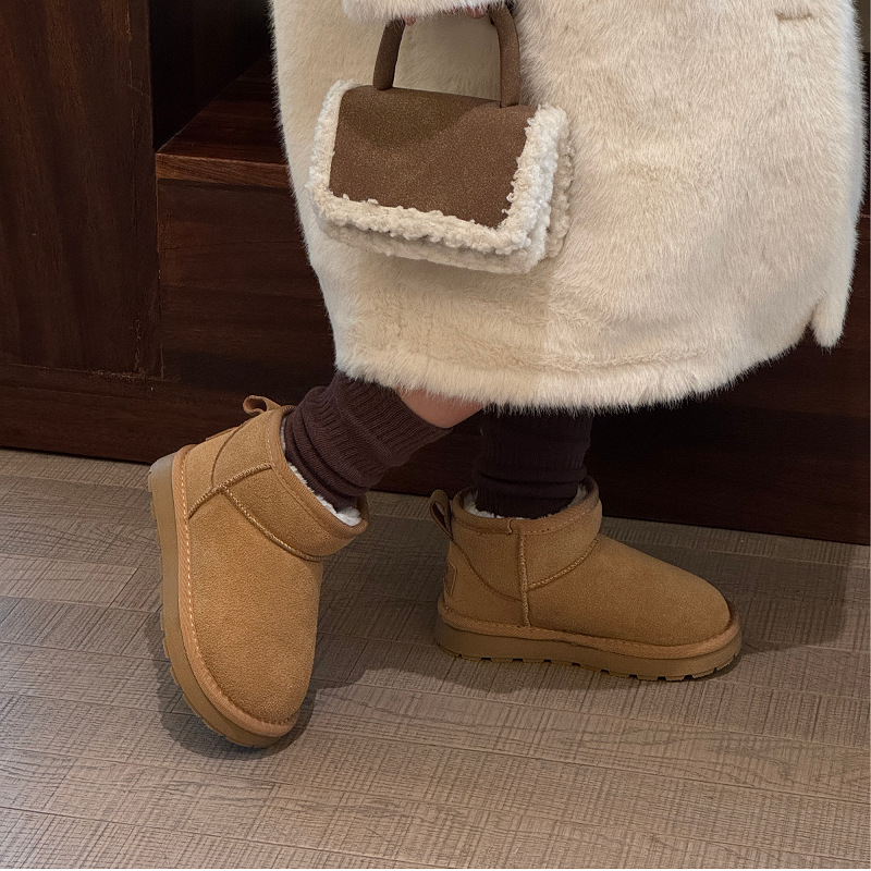 Dječje kožne gležnjače - unisex, niski gležnjevi, protuklizne, otporne na hladnoću
