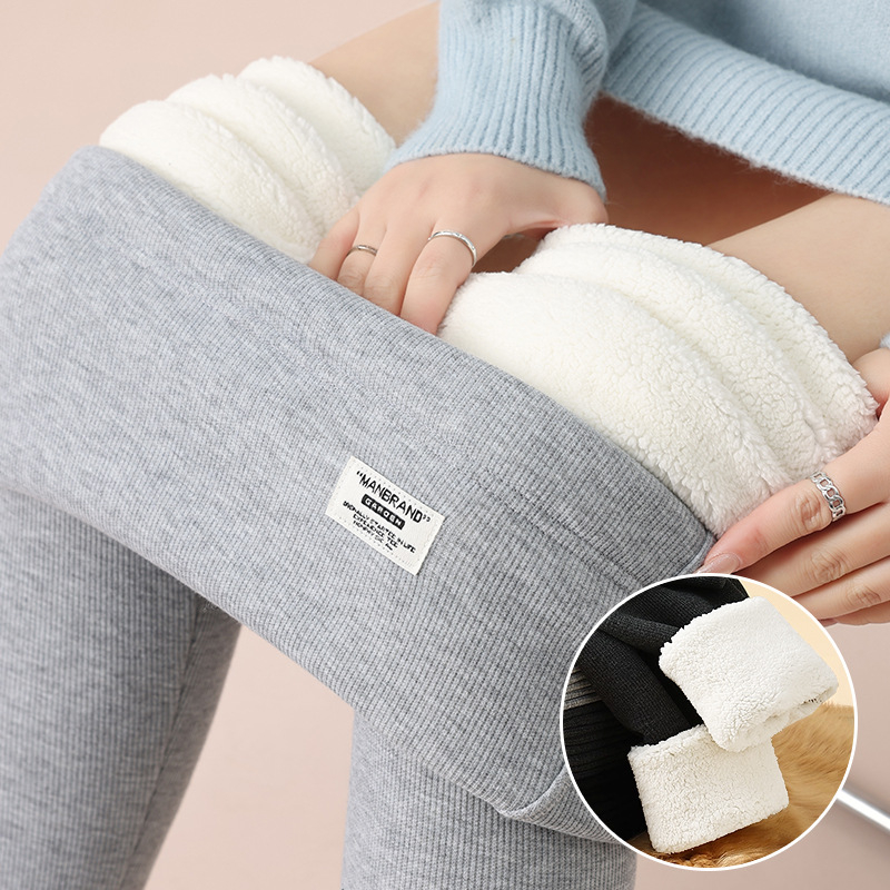 Θερμές παντελόνες εγκυμοσύνης με επένδυση φλίς, υποστήριξη κοιλιάς, ψηλή μέση, μακριές, ύφασμα πολυεστέρα