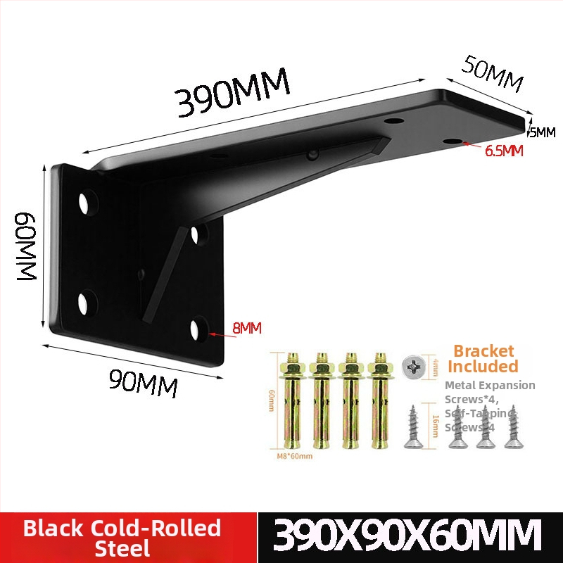 Nástenný držiak na poličky, trojuholníková podpora s neviditeľnou krátkou základňou, nosný systém pre poličky a skrinky, moderný minimalistický štýl, model c256222, studená valcovaná oceľ