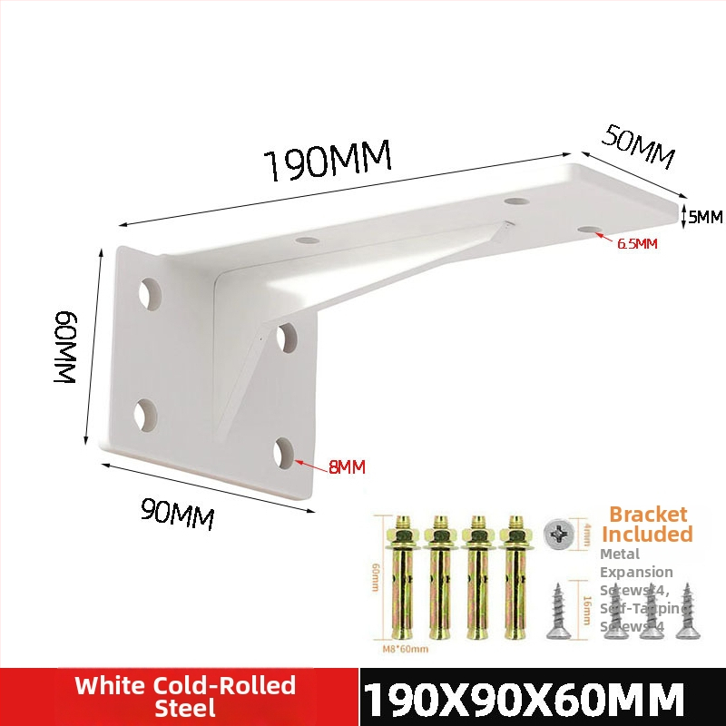 Nástenný držiak na poličky, trojuholníková podpora s neviditeľnou krátkou základňou, nosný systém pre poličky a skrinky, moderný minimalistický štýl, model c256222, studená valcovaná oceľ