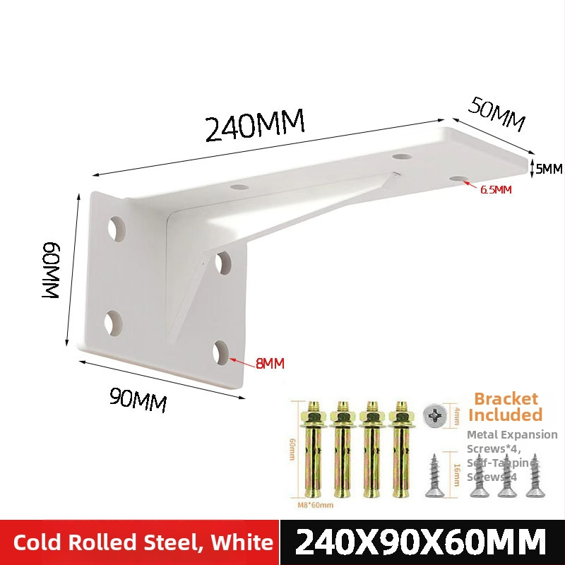 Nástenný držiak na poličky, trojuholníková podpora s neviditeľnou krátkou základňou, nosný systém pre poličky a skrinky, moderný minimalistický štýl, model c256222, studená valcovaná oceľ