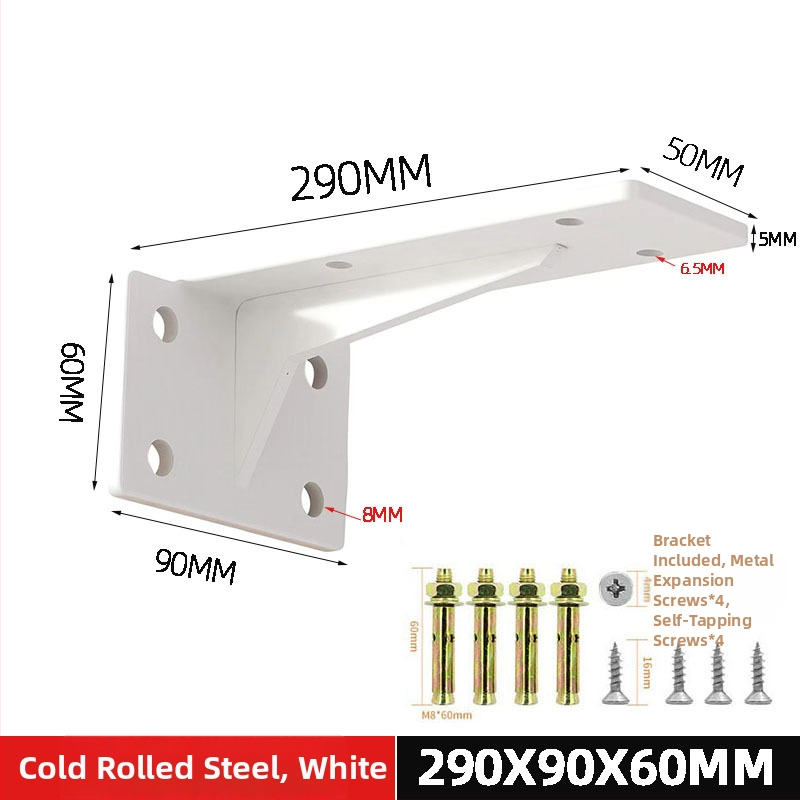 Nástenný držiak na poličky, trojuholníková podpora s neviditeľnou krátkou základňou, nosný systém pre poličky a skrinky, moderný minimalistický štýl, model c256222, studená valcovaná oceľ